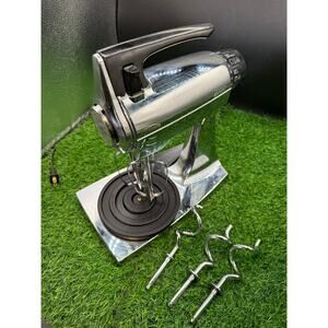 Vintage Sunbeam Mixmaster Mixer Stainless Chrome Model 1940 – No Bowls